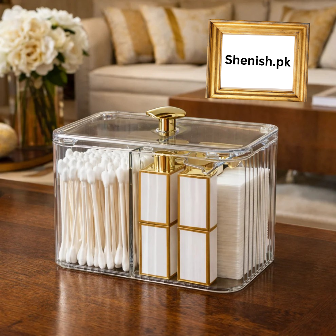 3-Compartment Cotton Swab & Pad Holder