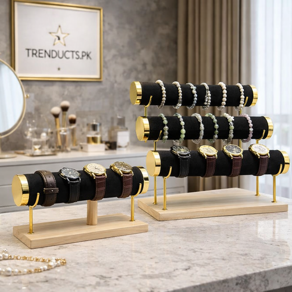 Premium Velvet Jewelry & Watch Display Stand