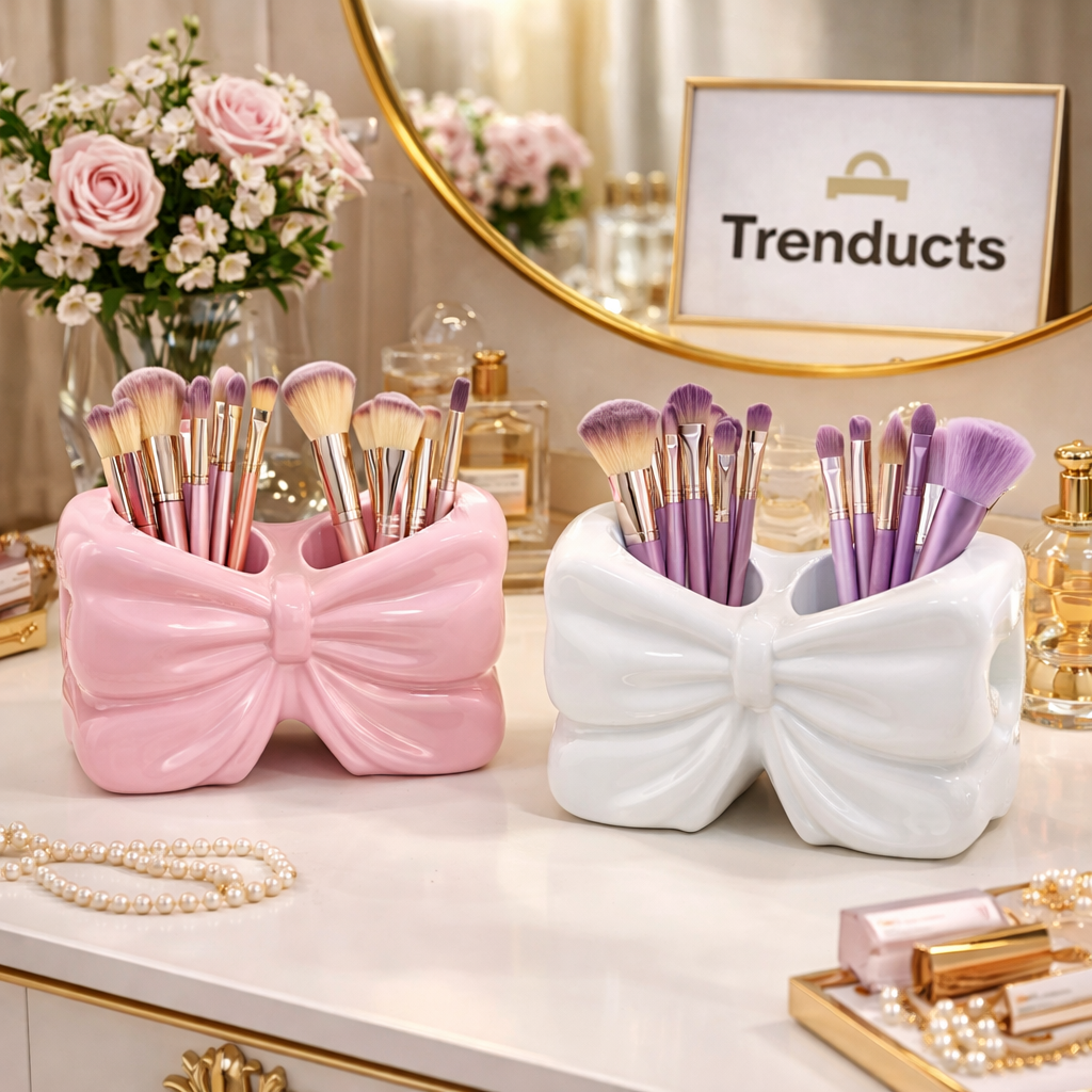 Elegant Bow Accent Multi-Purpose Organizer