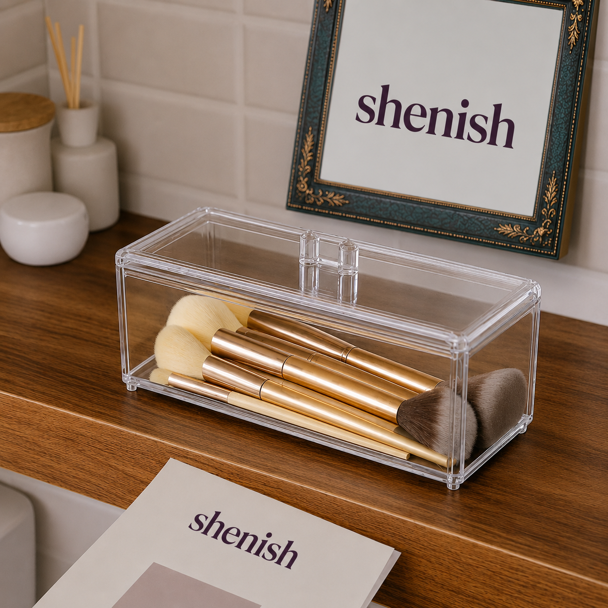 Acrylic Cosmetic Brush Holder