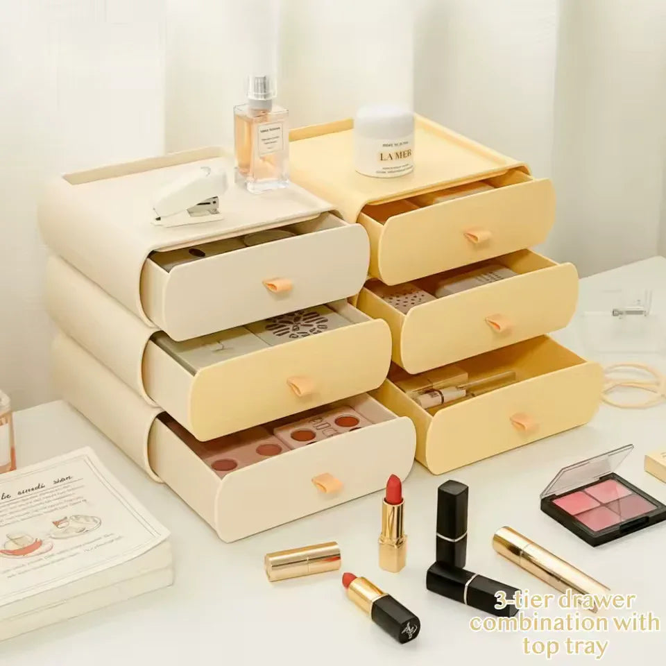 Stackable Makeup Organizer with Drawers