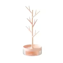 360° Rotating Antler Tree Jewelry Organizer & Acrylic Storage Base - Image 7
