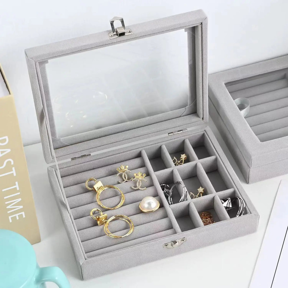 Thickened Velvet Jewelry Box