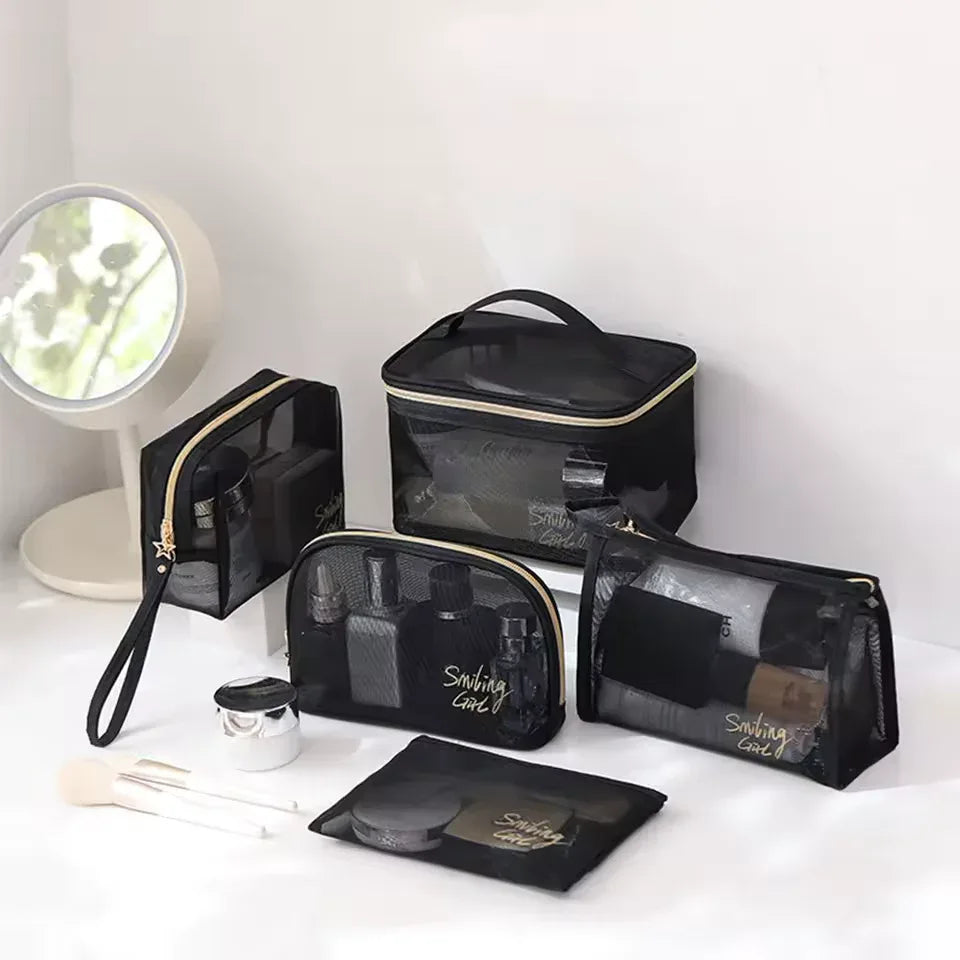 5-Piece Mesh Cosmetic Organizer Set