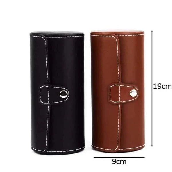 PU Leather 3 Grid Watch Pouch – Portable Travel Case - Image 10