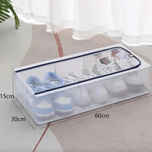 Foldable Transparent Storage Box | Shoes, Toys, Clothes & Books Organizer