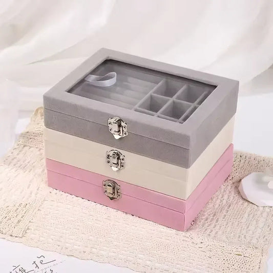 Pearl Earring and Ring Organizer Cosmetic Case - Image 2