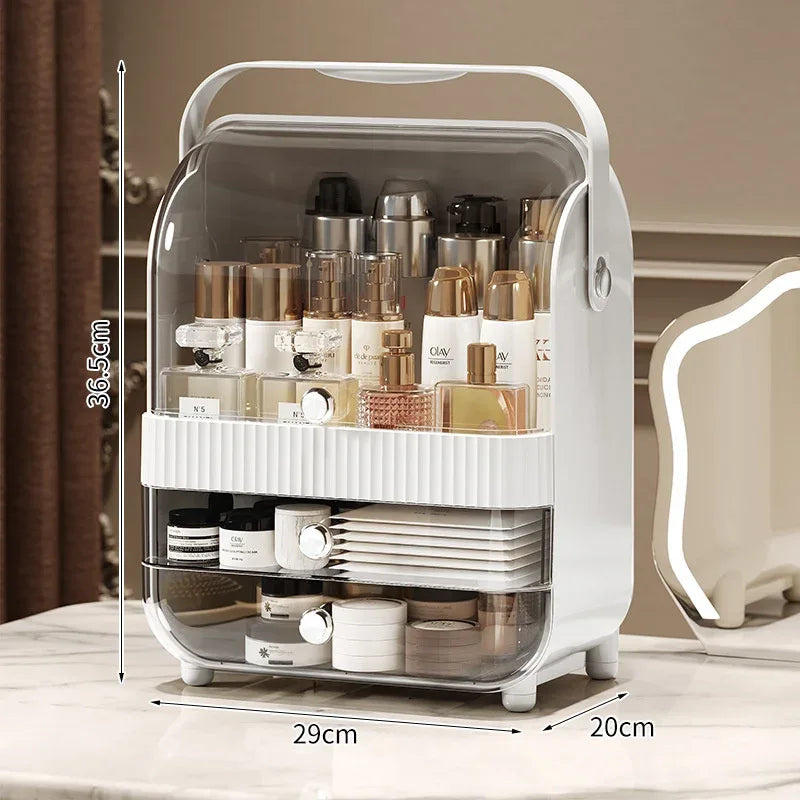Makeup Organizer Storage with Drawers - Clear Cover
