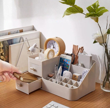 Multipurpose Desktop Makeup Organizer - Luxury Skincare & Cosmetic Storage with Drawers