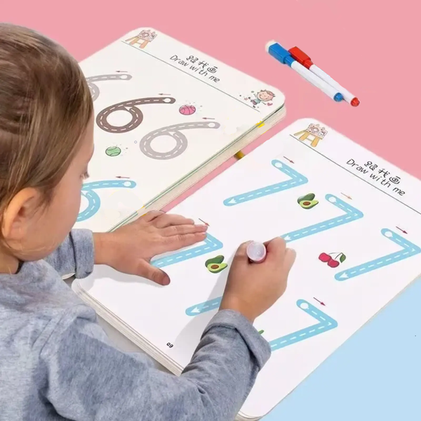 Montessori Tracing Workbook for Kids – 64 Pages + 2 Pens + Eraser (Ages 3–7) – Image 5