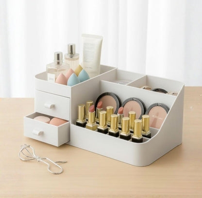 Multipurpose Desktop Makeup Organizer - Luxury Skincare & Cosmetic Storage with Drawers