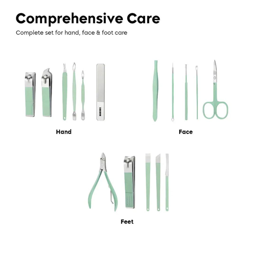 Shenish™ Professional 16PCS Manicure Set With Leather Portable Case - Full Size
