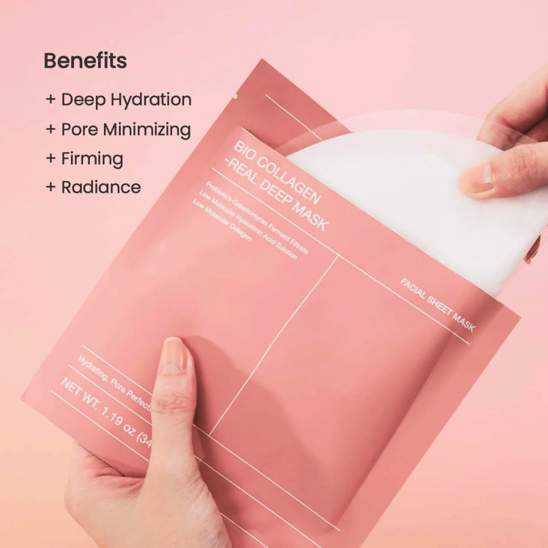 Korean Bio‑Collagen Glow Mask – Deep Hydration, Firming & Instant Glass Skin