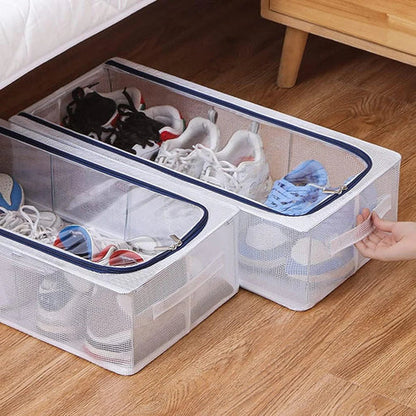 Foldable Transparent Storage Box | Shoes, Toys, Clothes & Books Organizer