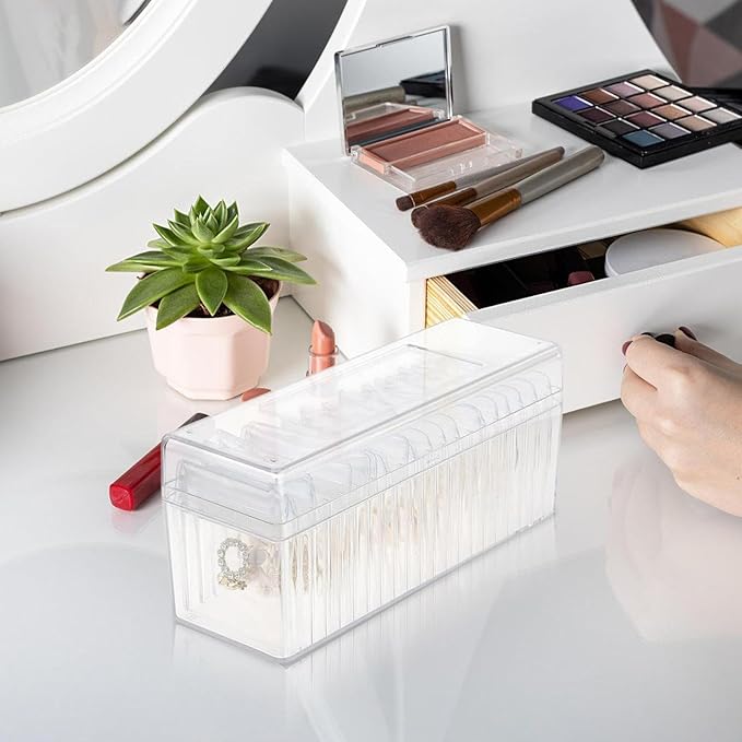 20-Pouch Portable Jewelry Organizer with Removable Dividers | Travel-Friendly Clear Storage Case