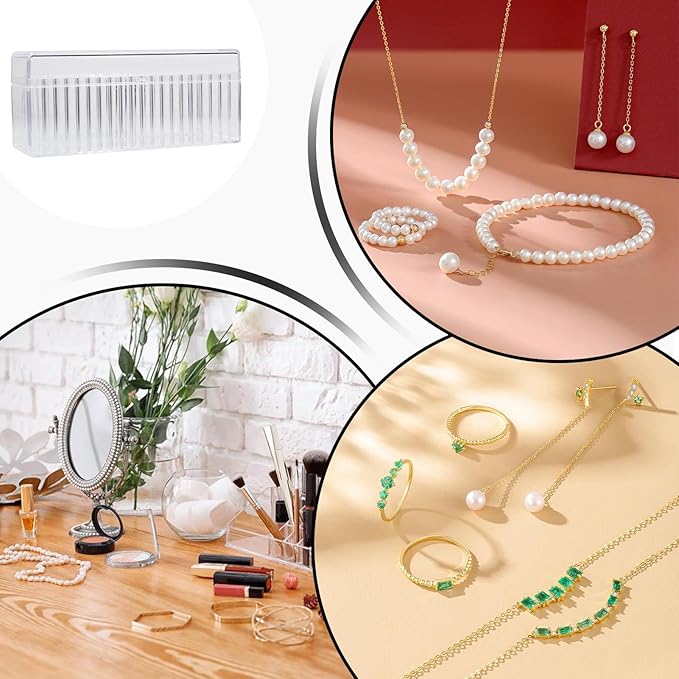 20-Pouch Portable Jewelry Organizer with Removable Dividers | Travel-Friendly Clear Storage Case