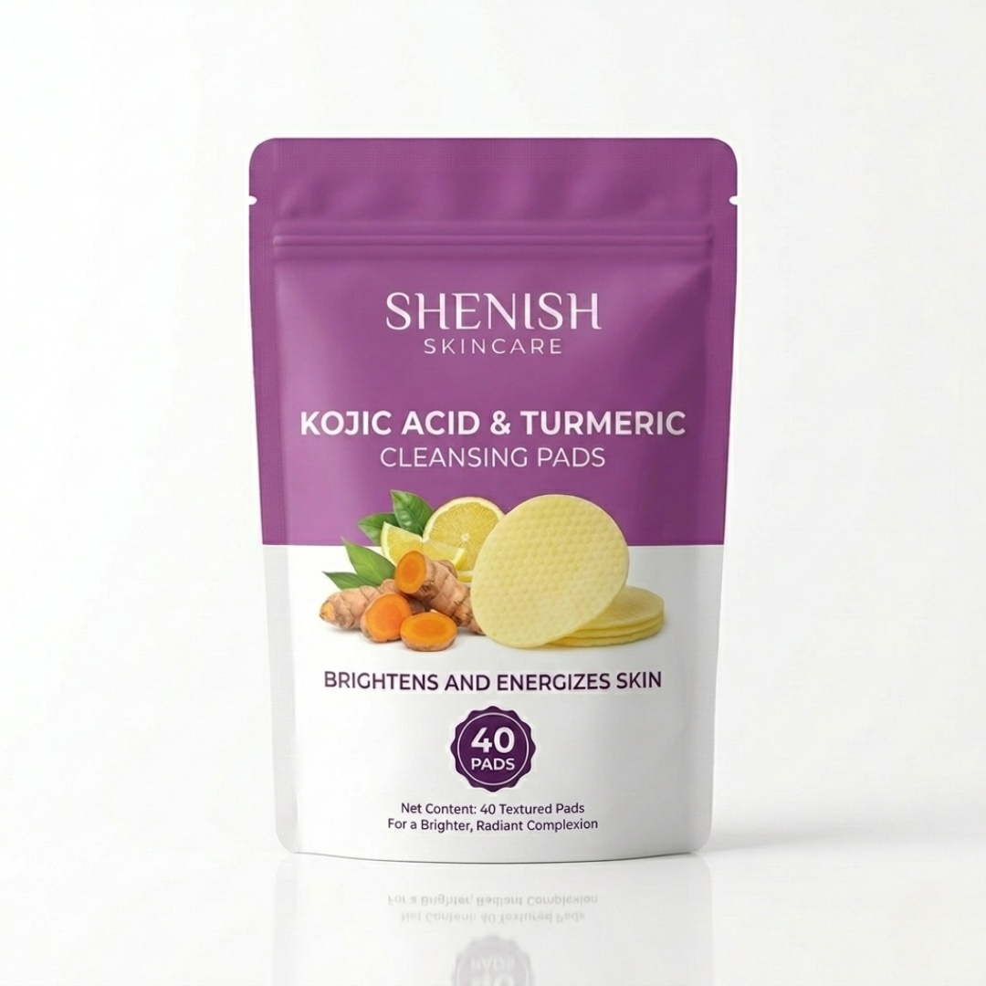 Shenish™ Kojic Acid & Turmeric Cleansing Pads | Brighten Skin & Fade Dark Spots
