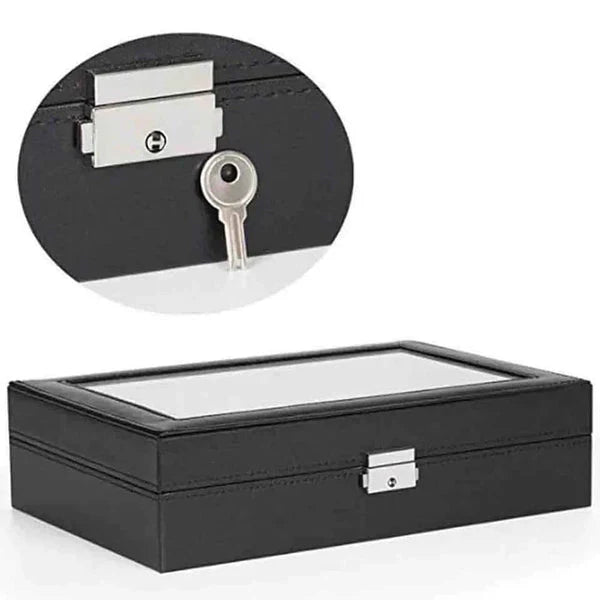 8 Watch and Jewellery Organizer – PU Leather with Velvet Lining - Image 7