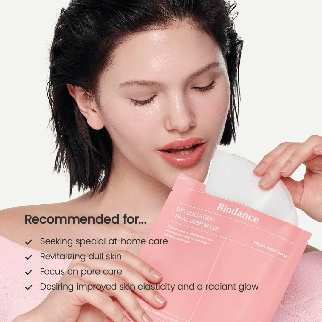 Korean Bio‑Collagen Glow Mask – Deep Hydration, Firming & Instant Glass Skin
