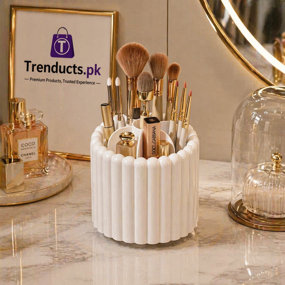 Rotating Makeup Brush Holder