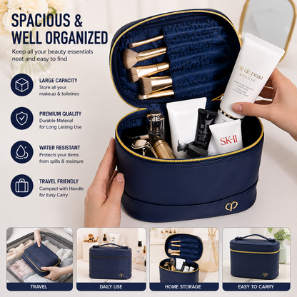 Portable Cosmetic Storage Bag – Large Capacity Makeup & Skincare Organizer for Travel - Image 2
