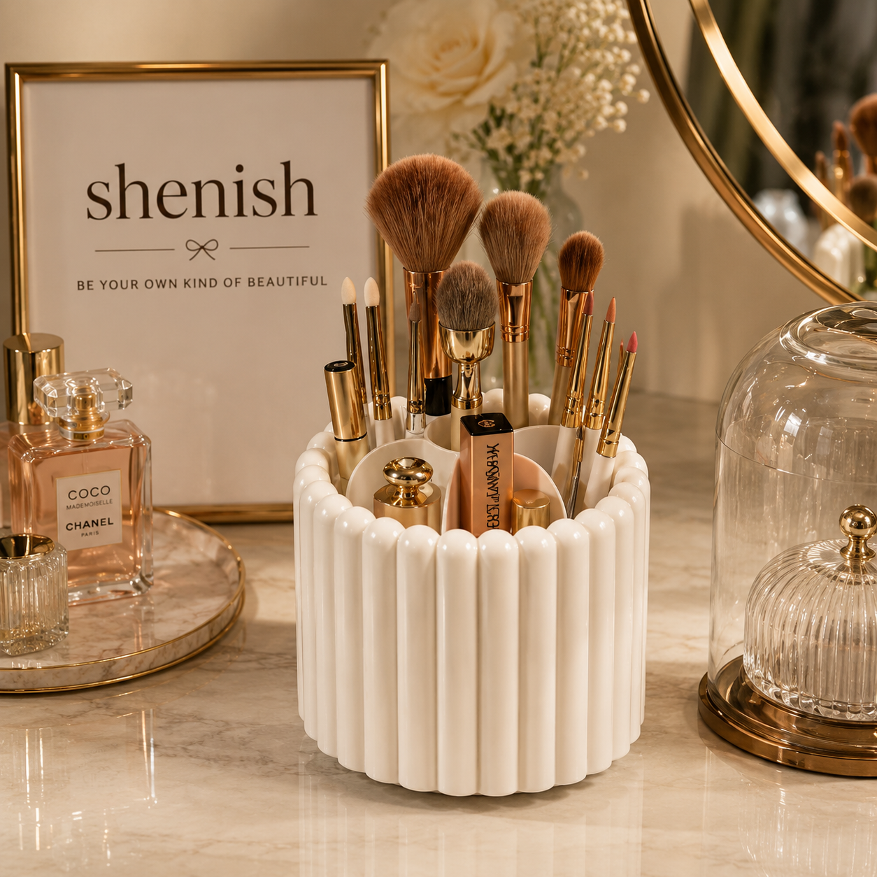 Rotating Makeup Brush Holder
