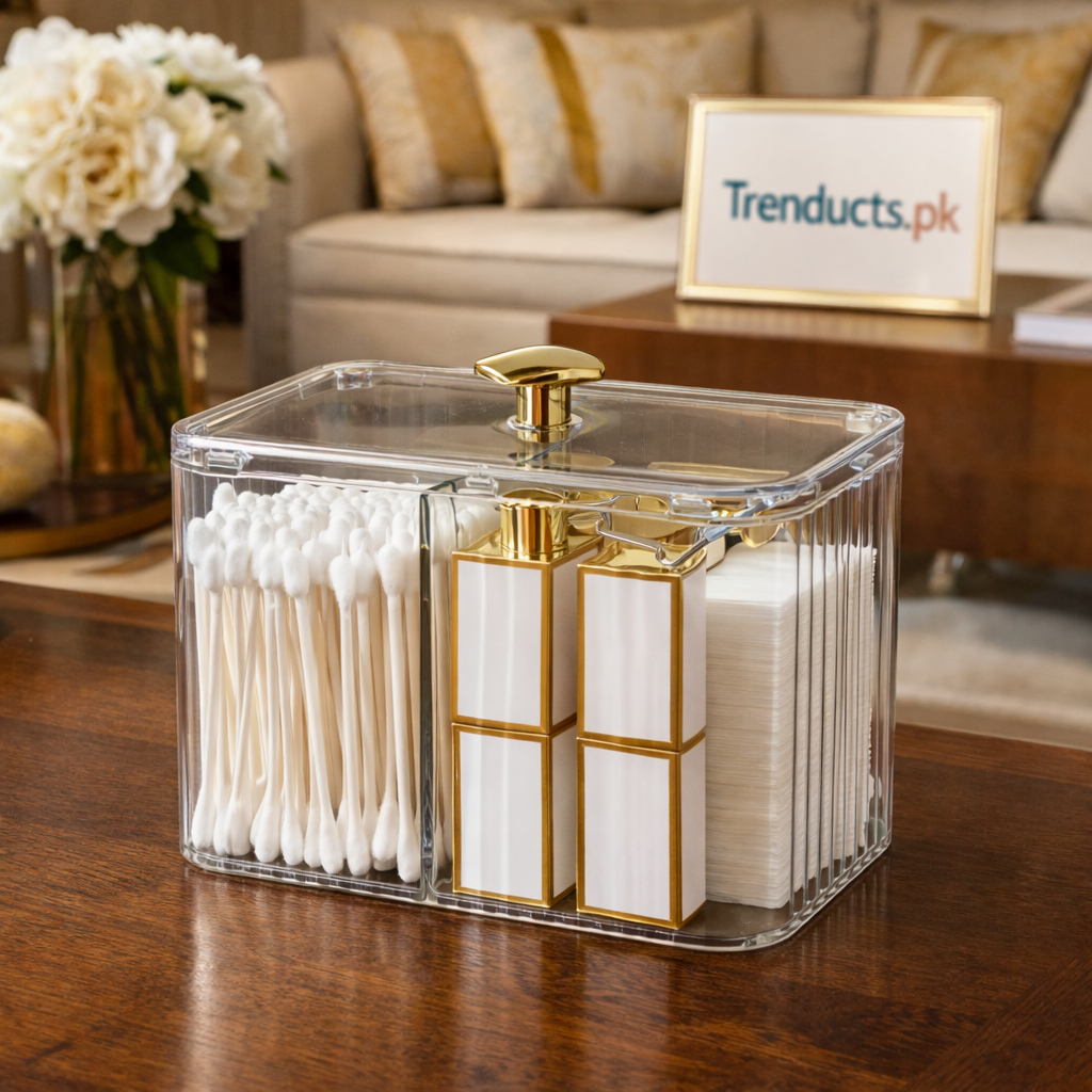 3-Compartment Cotton Swab & Pad Holder