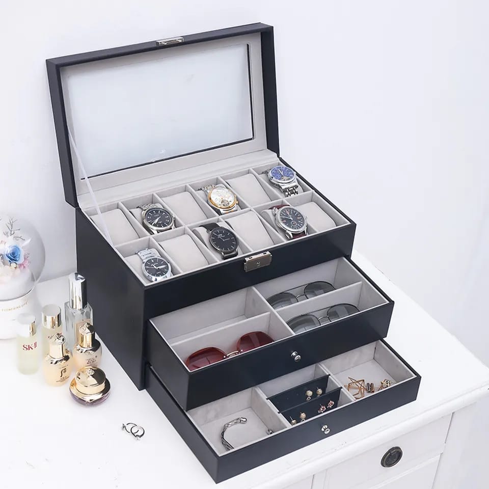 Watch & Jewellery Organizer – All Styles (Faux Leather) – Gallery