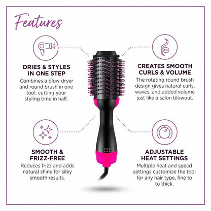 Shenish™ Hot Air Brush + Hair Towel + FREE Hairspray