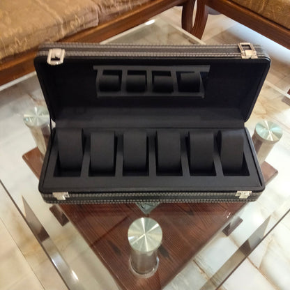 Premium PU Leather Watch Display Box – 6, 8 & 12 Grid Options - Image 5