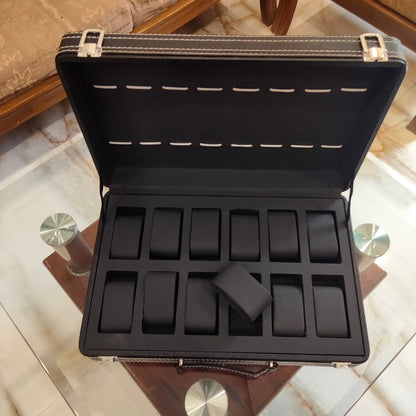 Premium PU Leather Watch Display Box – 6, 8 & 12 Grid Options - Image 12