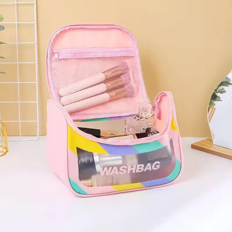 Aesthetic Transparent PU Makeup Bag