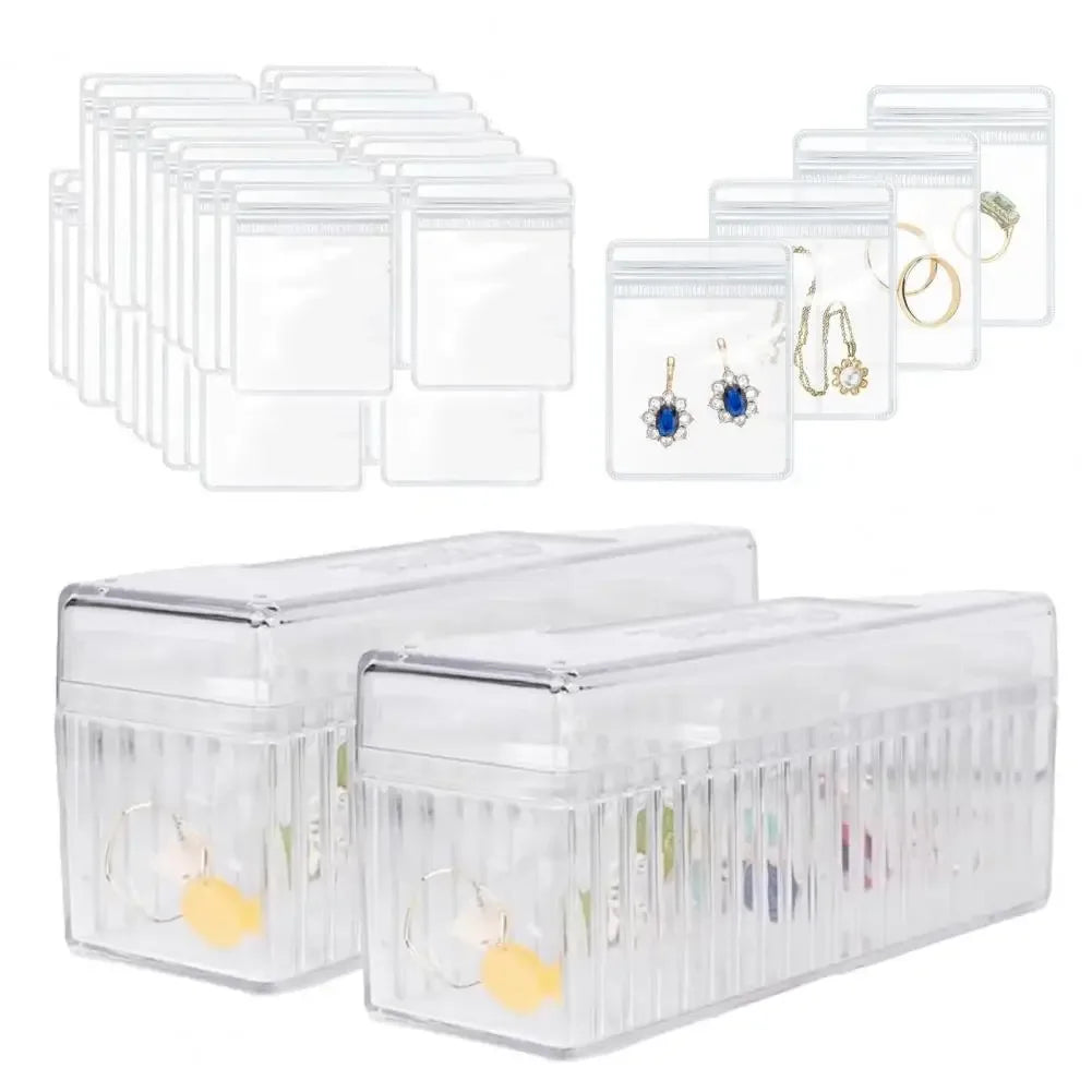 20 Pcs Transparent Jewelry Storage Bags | Waterproof Antioxidation Pouches for Travel & Home