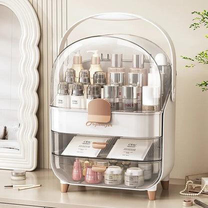 Large Capacity Dustproof Cosmetic & Skincare Organizer - Image 2