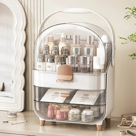 Large Capacity Dustproof Cosmetic & Skincare Organizer - Image 2