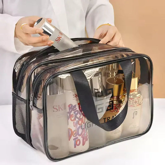 Double Layer Transparent Cosmetic Bag