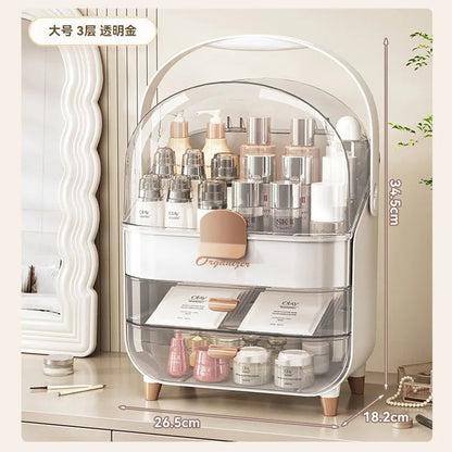 Large Capacity Dustproof Cosmetic & Skincare Organizer - Image 5