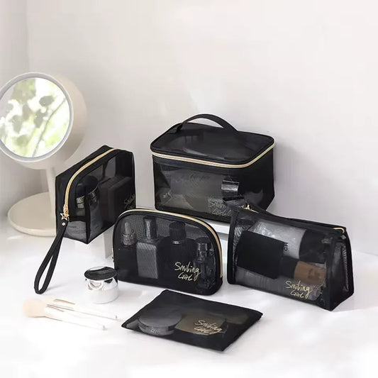 5-Piece Mesh Cosmetic Organizer Set