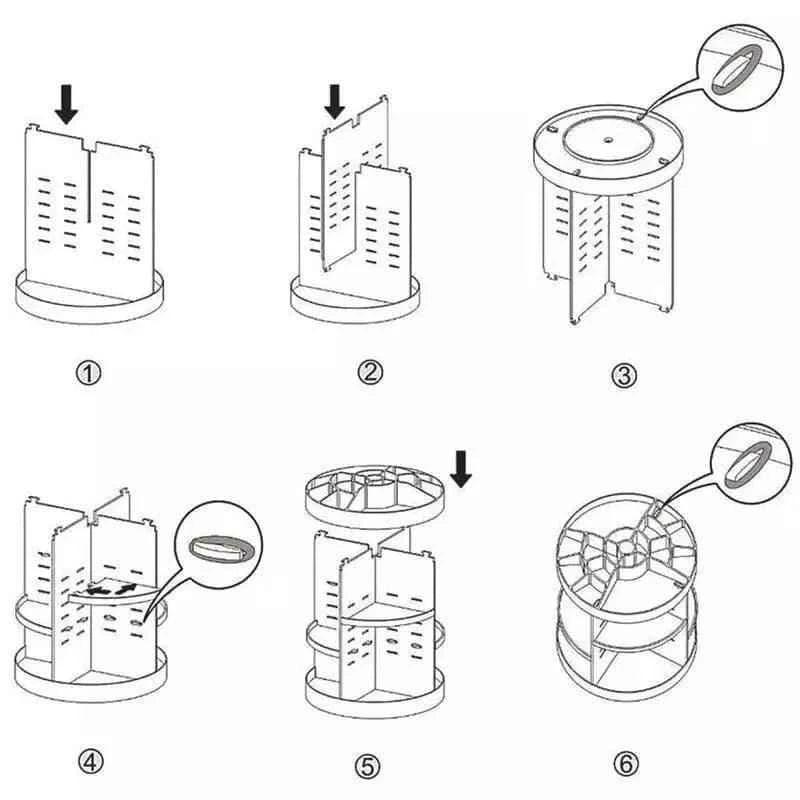 360 Rotating Makeup Organizer for Easy Access and Efficient Storage
