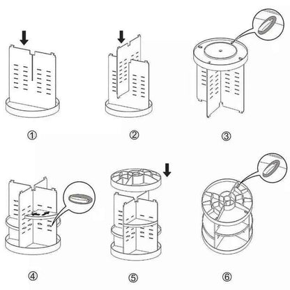 360 Rotating Makeup Organizer for Easy Access and Efficient Storage