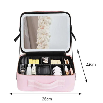 Smart LED Makeup Case with Mirror Portable Lighted Storage - Image 6