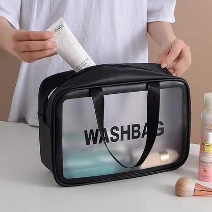 Frosted Makeup Bag – Large Capacity Waterproof Cosmetic Pouch - Image 2