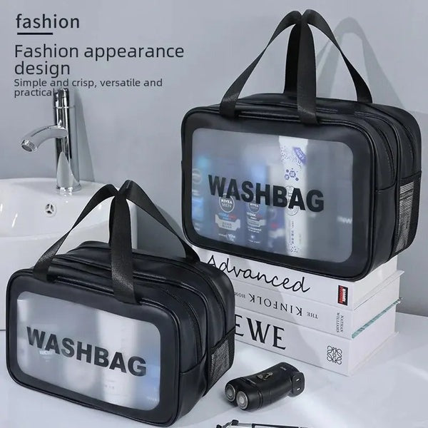 Frosted Makeup Bag – Large Capacity Waterproof Cosmetic Pouch