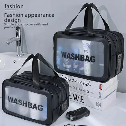 Frosted Makeup Bag – Large Capacity Waterproof Cosmetic Pouch