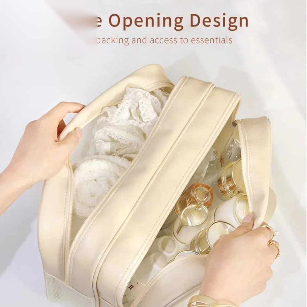 Dual Layer Waterproof Travel Bag Organizer – 2-in-1 Wet & Dry Separation