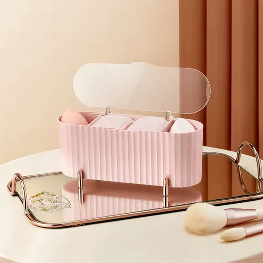 Dustproof Makeup Organizer Box with Lid