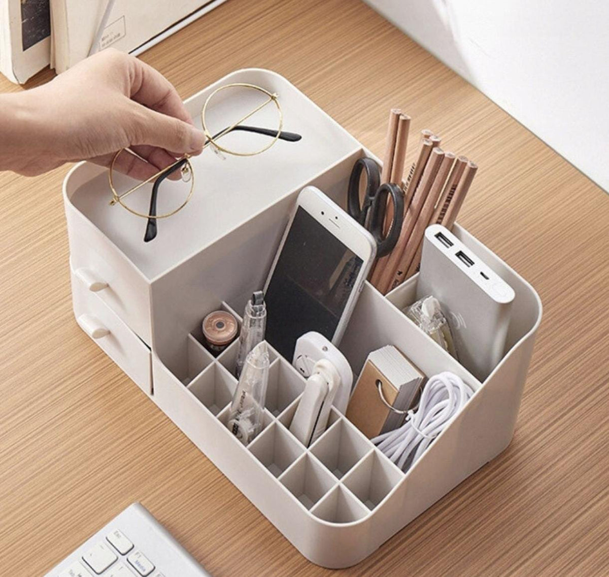 Multipurpose Desktop Makeup Organizer - Luxury Skincare & Cosmetic Storage with Drawers