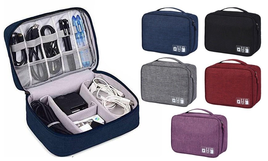 Electronic Gadgets Organizer – Travel Cable & Accessories Storage Bag - Image 2