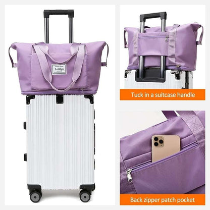 Extendable Travel Bag – Large Capacity Foldable Waterproof Luggage Bag with Dry & Wet Separation - Image 2