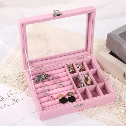 Pearl Earring and Ring Organizer Cosmetic Case - Image 3